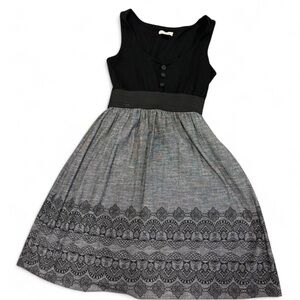 Elegant Black and Gray Mini Dress